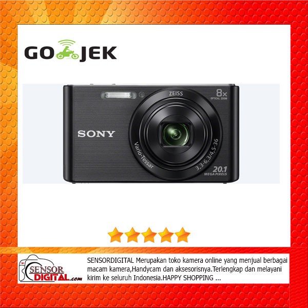 Sony DSC-W830 - 20.1 MP - 8x Optical Zoom - Hitam