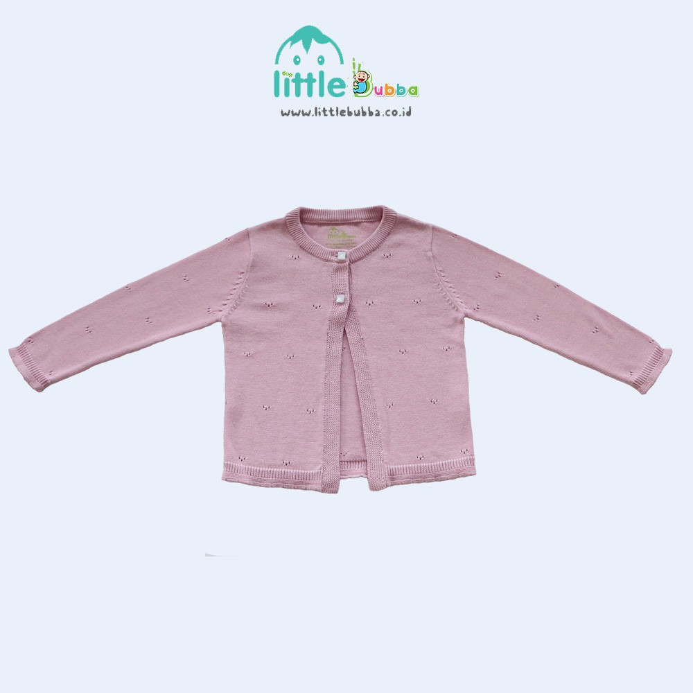 Bamboo And Bub Cardigan Half Button Belle - Baby Kardigan Jaket Sweater Knitted Little Bubba Rajut Lucu Luaran Anak Bayi