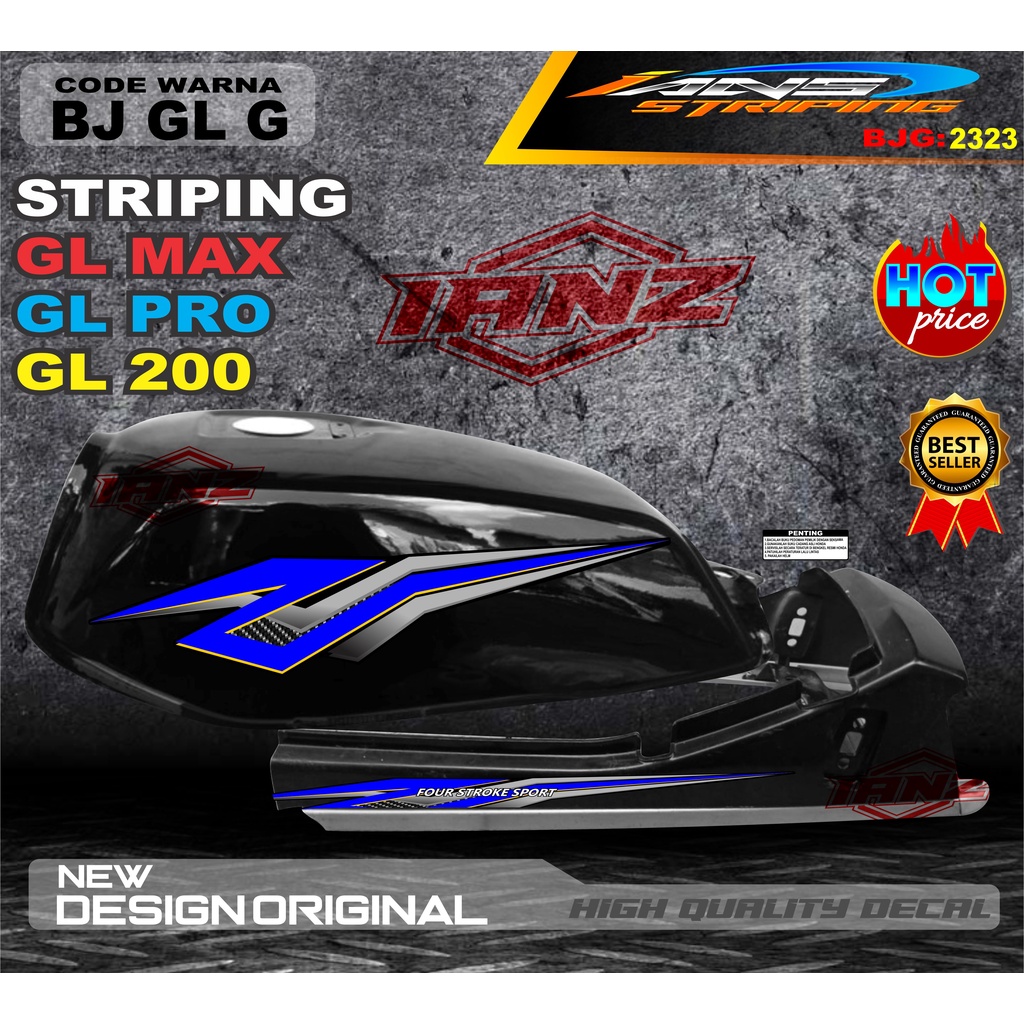 TERMURAH STRIPING GL MAX GL PRO TERBARU / VARIASI STIKER GL TERMURAH / COSTUM STRIPING GL MAX / STIKER MOTOR