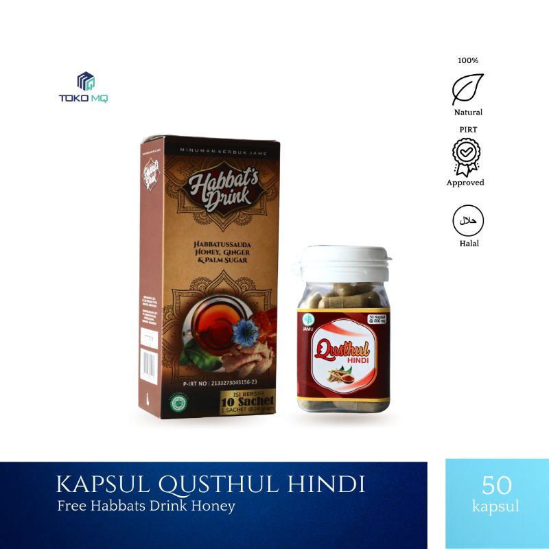 

Qusthul Hindi Kapsul dan Habbats Drink Honey (50 Kapsul dan 10 Sachet)