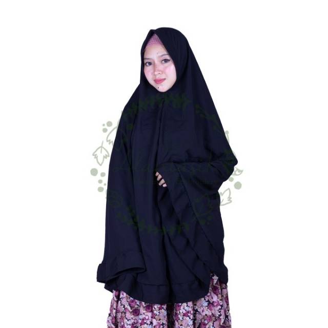 Alantasik - jilbab ALISHA jumbo XL Rempel R.23 / khimar instan hijab syari panjang wanita R.23