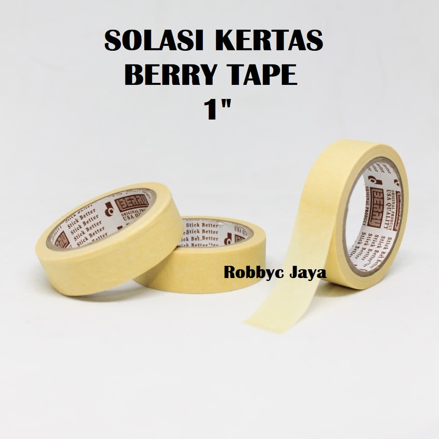 

Isolasi Kertas Berry Tape Masking Tape 1 Inch