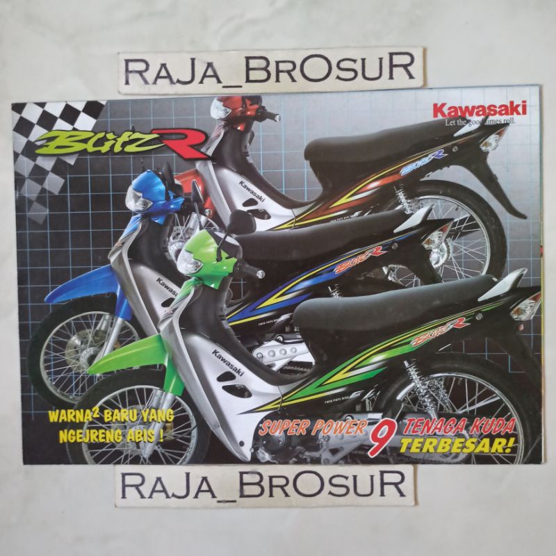 Poster brosur katalog leaflet jadul lawas Kawasaki Blitz/Kawasaki Blitz R/Kawasaki Blitz VR 2005