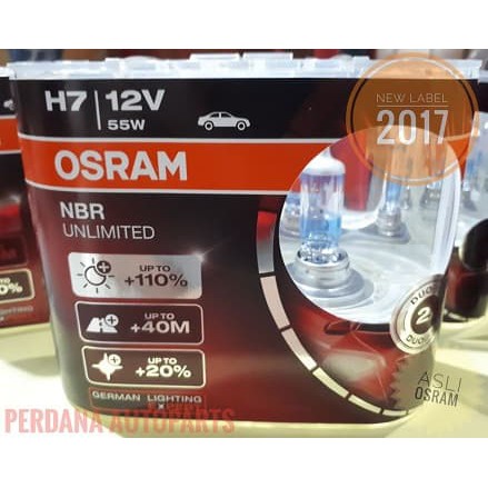Lampu Mobil OSRAM Night Breaker Nightbreaker Unlimited NBU H7