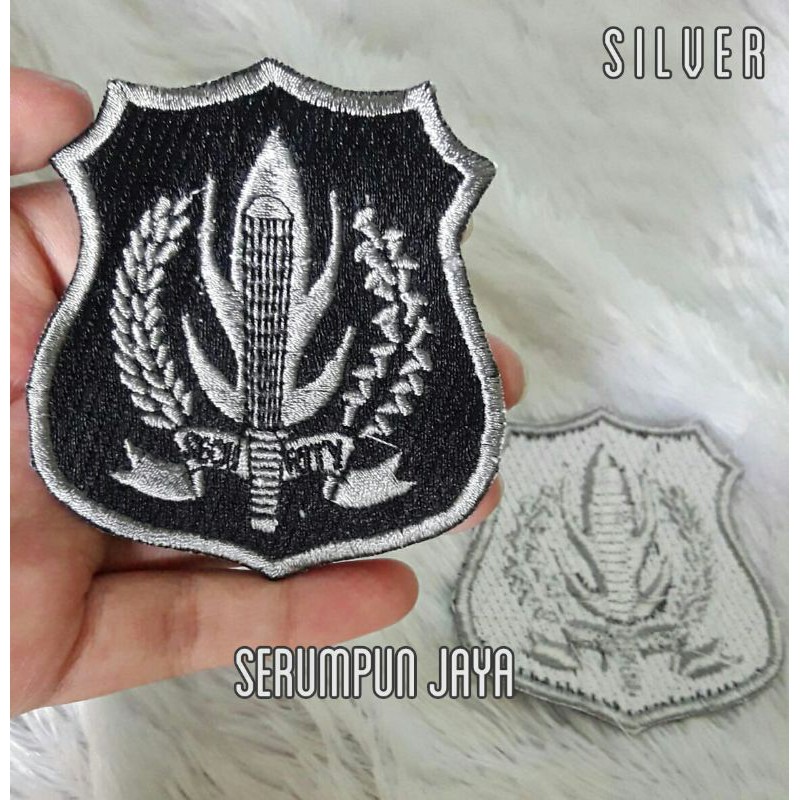 EMBLEM SECURITY LOGO SILVER - EMBLEM SECURITY BORDIR