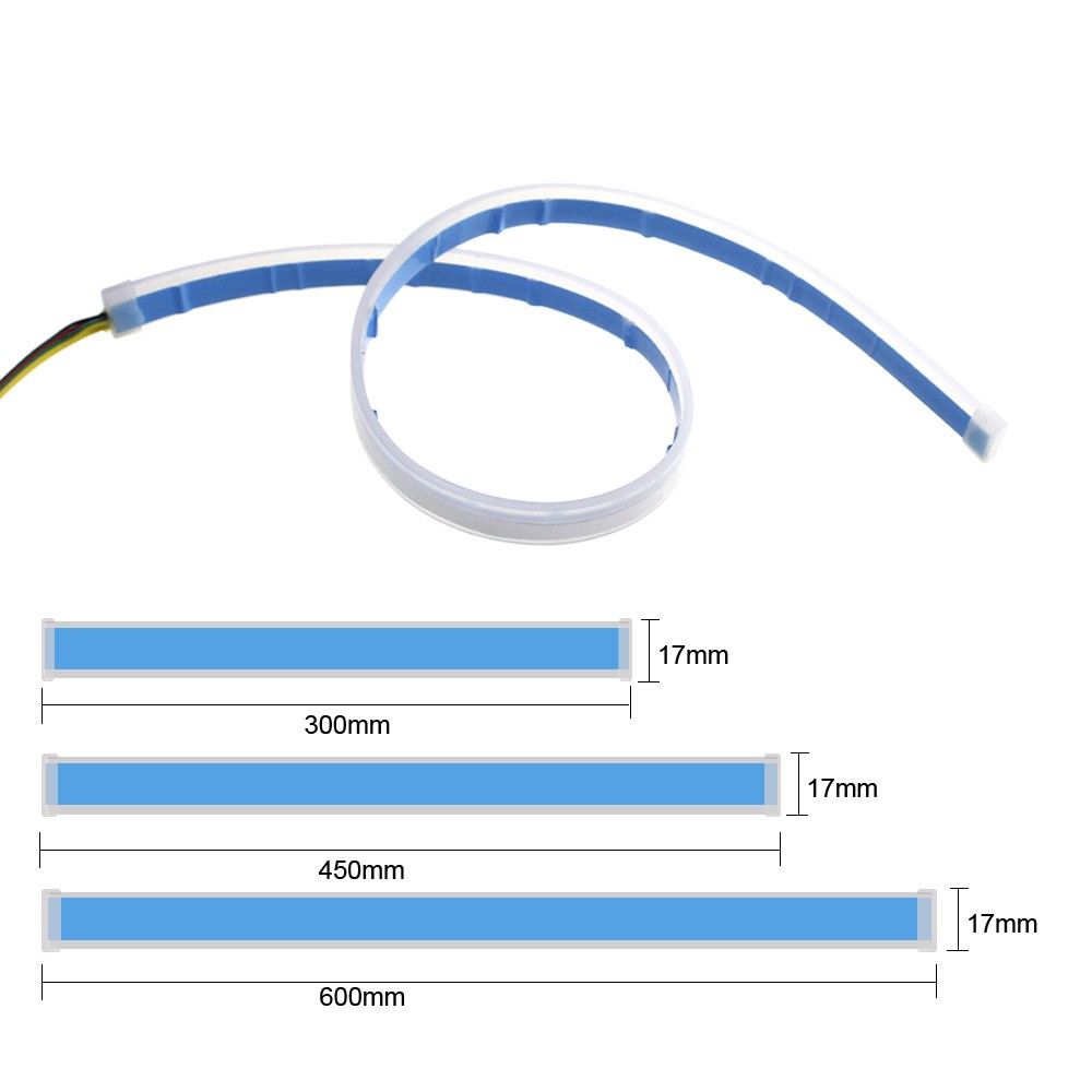 DRL Turn Signal Flowing Light guide strip CAR LED headlight DRL strip Lampu berjalan siang hari