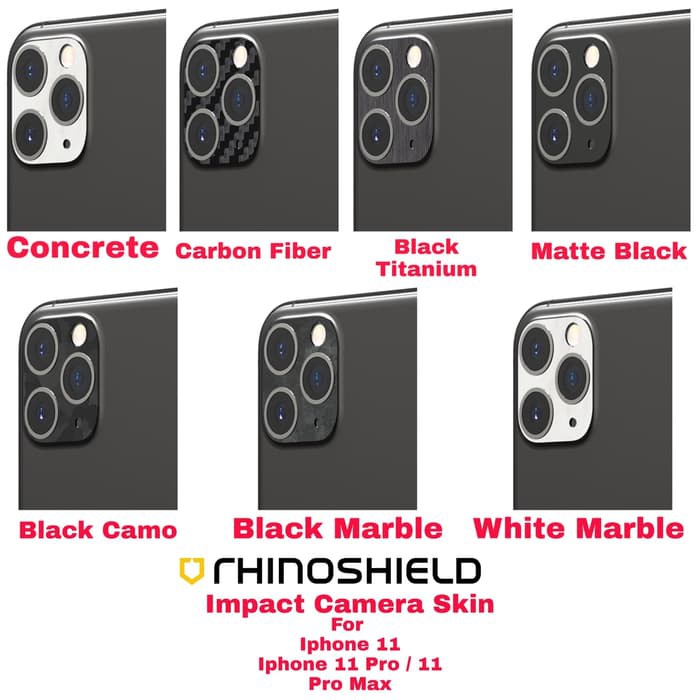 Rhinoshield impact camera skin Iphone 11 Pro Max 11 Pro Iphone 11