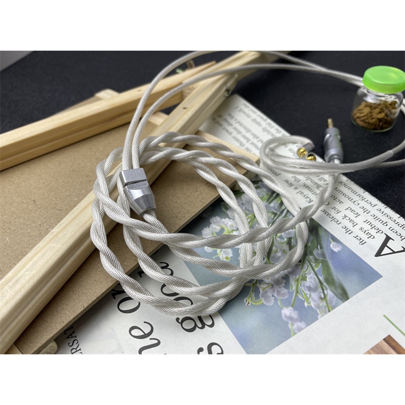 Lizi 610 cores Kabel headphone / Earphone diy Bahan Tembaga Lapis silver Tipe 6