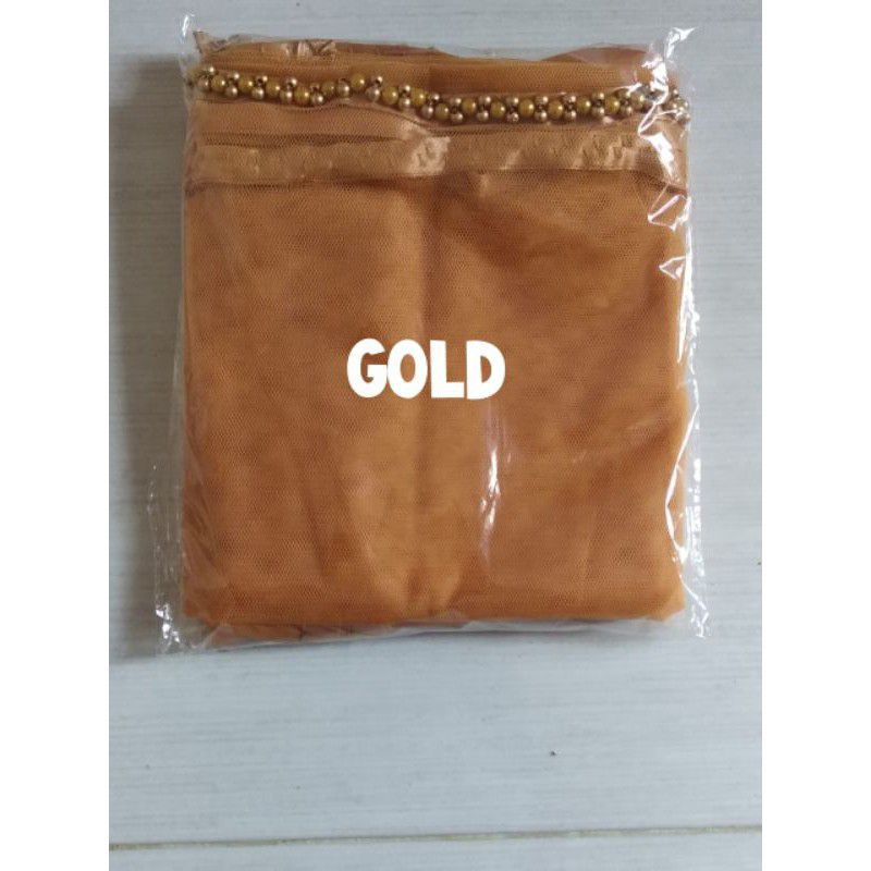 slayer pengantin / hijab pengantin / veil pengantin / selendang pengantin-Gold