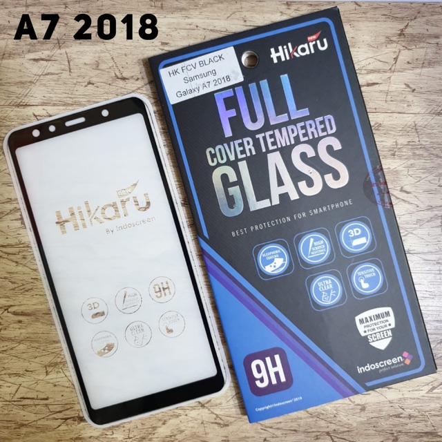 Anti Gores Full Cover Samsung A7 2018 Hikaru Indoscreen