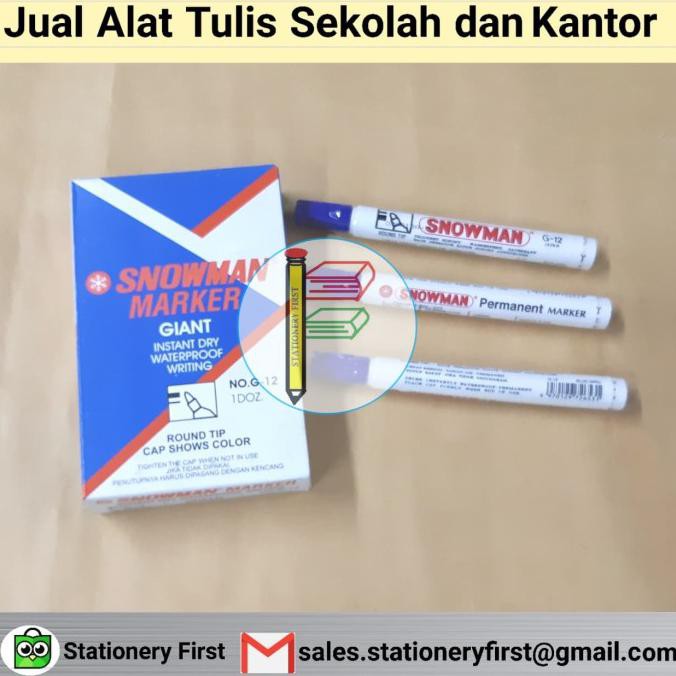 

Promo Spidol Permanen Marker Snowman G-12 Grosir - Biru