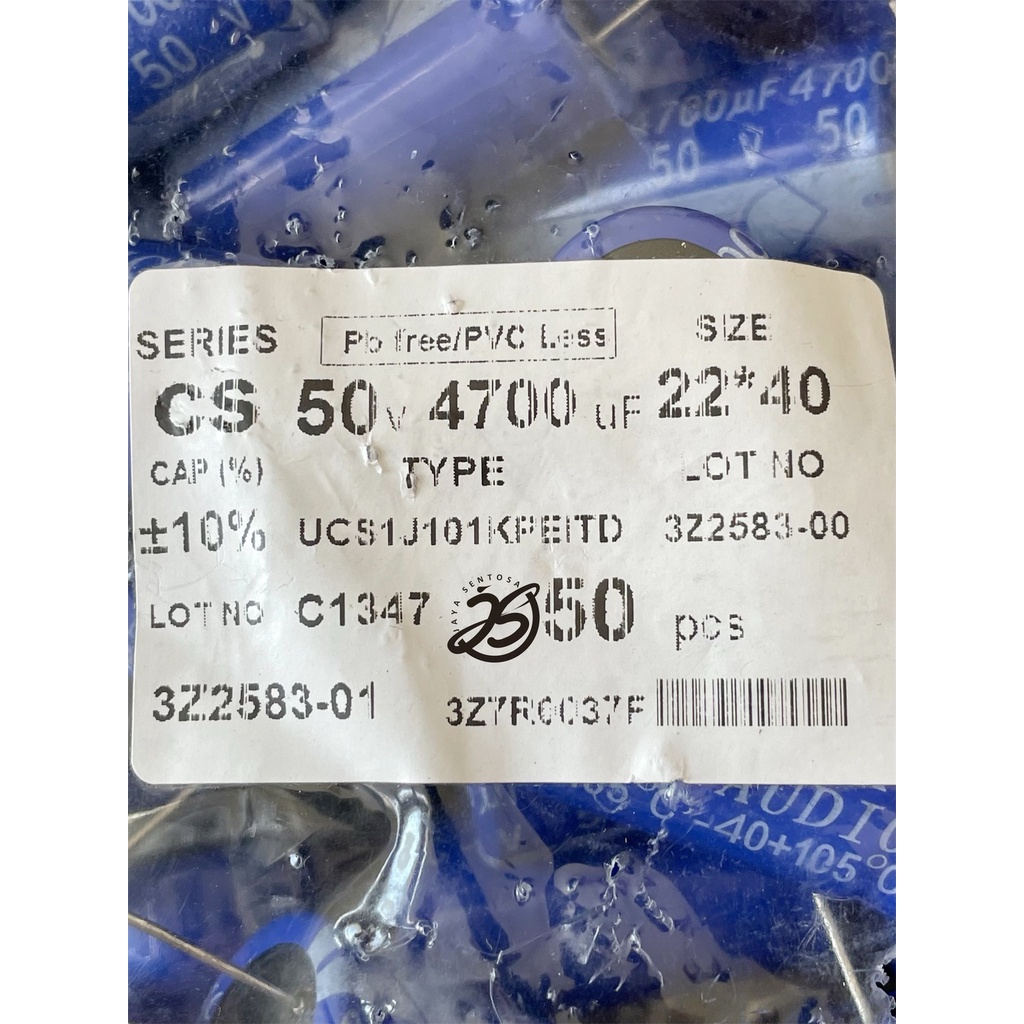 ELCO 4700UF 50V (1 BUAH) KAPASITOR CAPACITOR ELCO KAPASITOR ELKO KAPASITOR 4700 UF 50 V