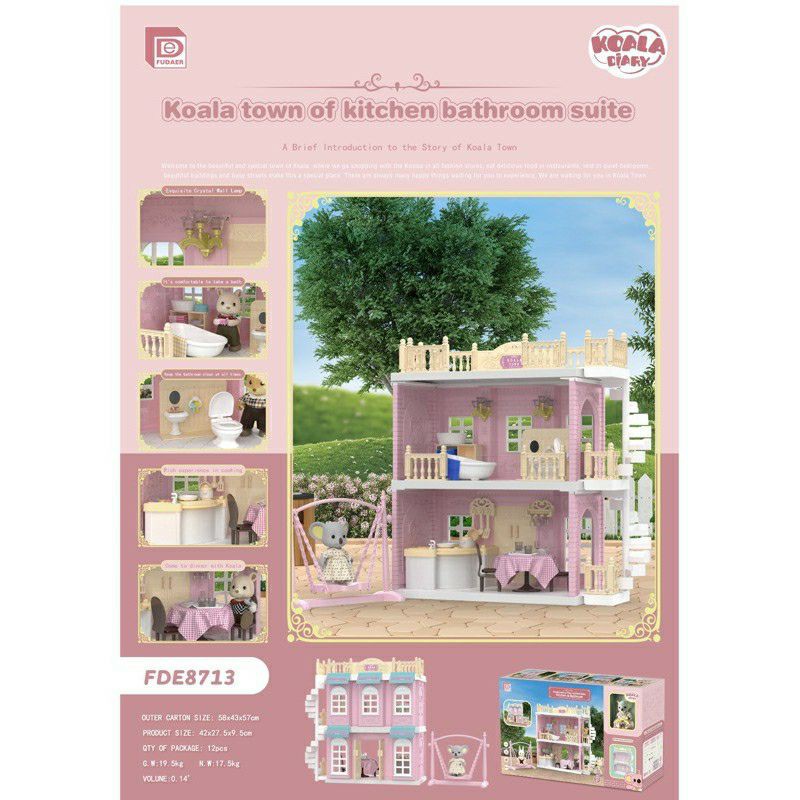 SYLVANIAN FAMILY REPLIKA KOALA HOUSE MAINAN RUMAH BONEKA