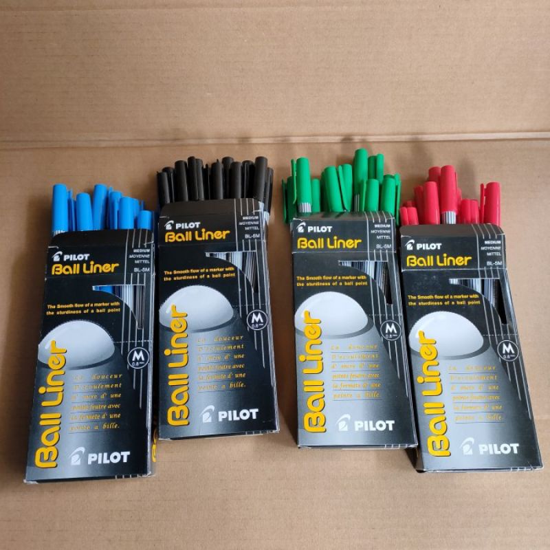 

4ds! { 1PACK } Pulpen Pilot Balliner BL-5M 0.8mm Permanen Isi 12 Pcs