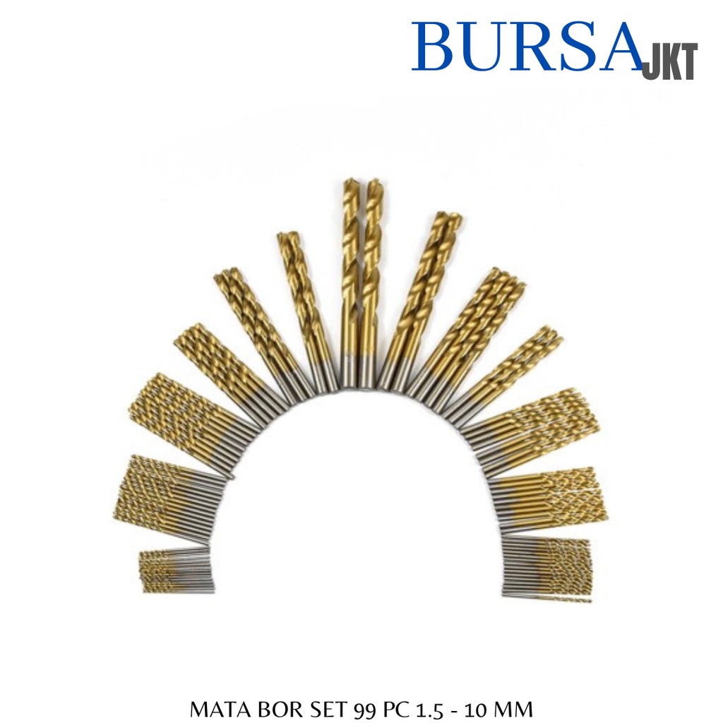 99 PCS MATA BOR TITANIUM HSS 1.5 - 10 MM