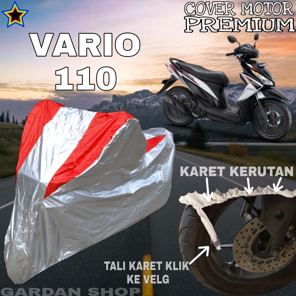 Sarung Motor VARIO 110 Silver MERAH Body Cover Penutup Motor Vario 110 PREMIUM