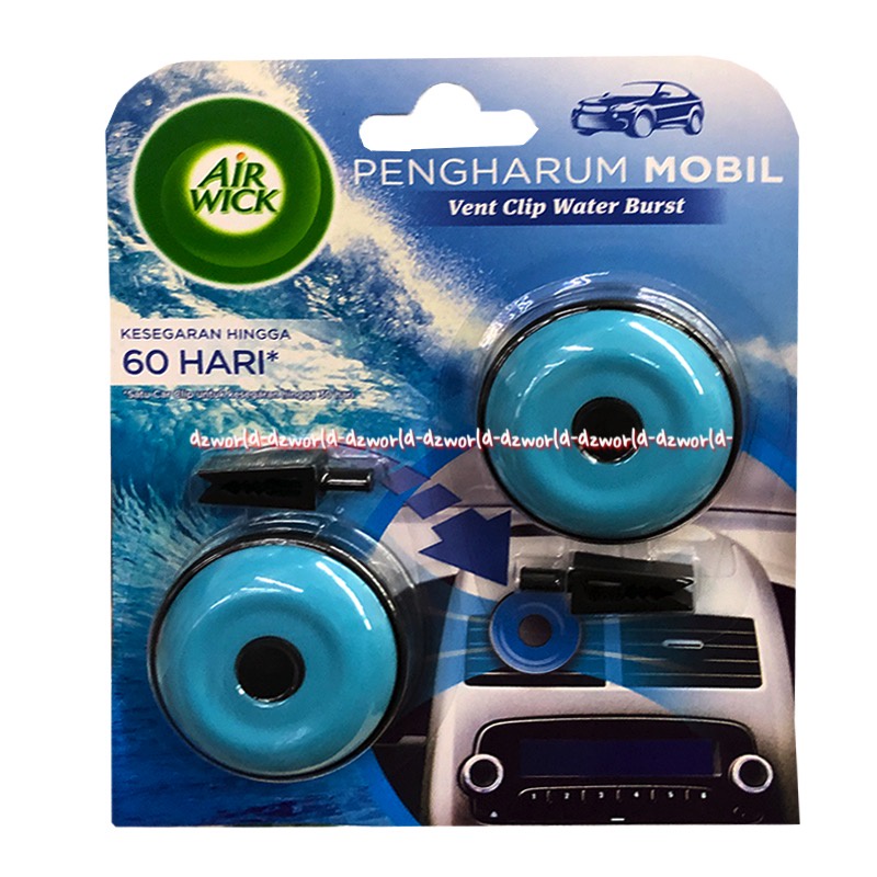 Air Wick Pengharum Mobil 60hari Vent Clip Flower Blossom Water Klip Burst Car Air Freshener Model Klips Bulat Pewangi Mobil Wangi Bunga Circle