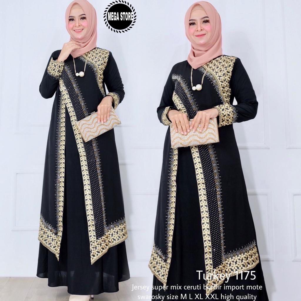 ABAYA TURKEY 1175/ABAYA HITAM/TURKEY