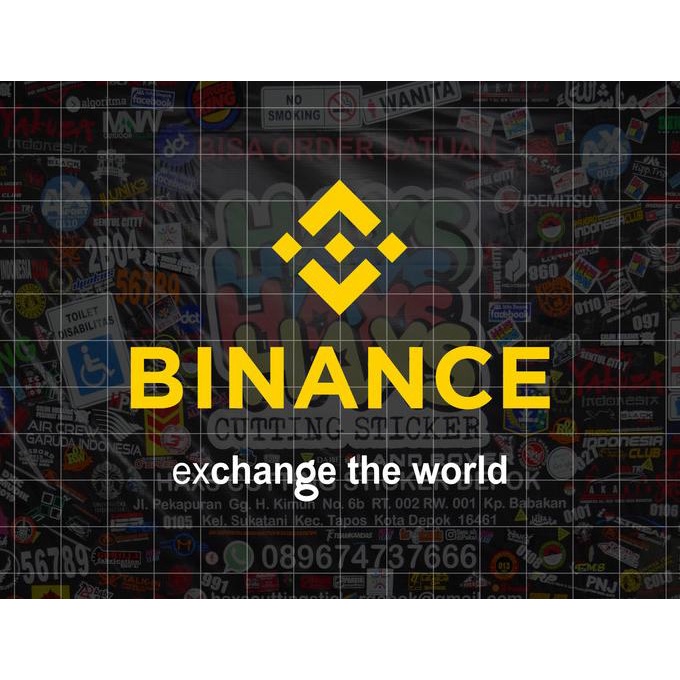 Cutting Sticker Binance hax55 Segera Dapatkan