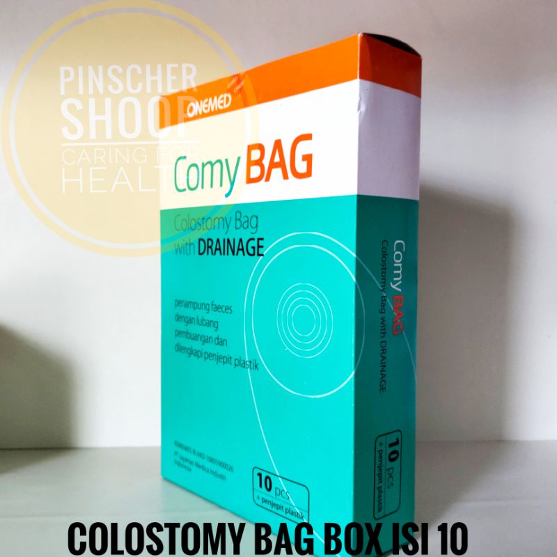 KANTONG KOLOSTOMI  COLOSTOMY BAG WITH KLIP COMYBAG BOX ISI 10 PCS