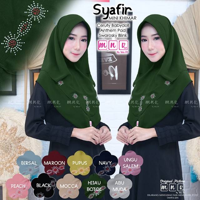 SYAFIR ORIGINAL RAQUMI HIJAB | NEW RAQUMI HIJAB | RAQUMI PEKALONGAN | Khimar Mini | Khimar Hijau