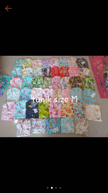 Baju kemeja tunik anak size (M,L,XL) (bisa pilih motif)