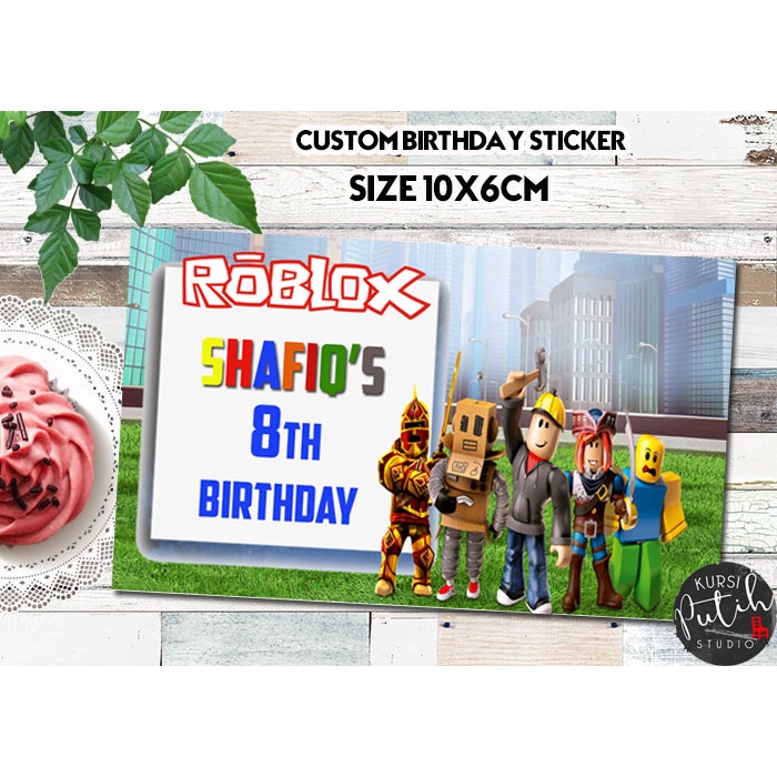 

sticker size 10x6 cm tema roblox