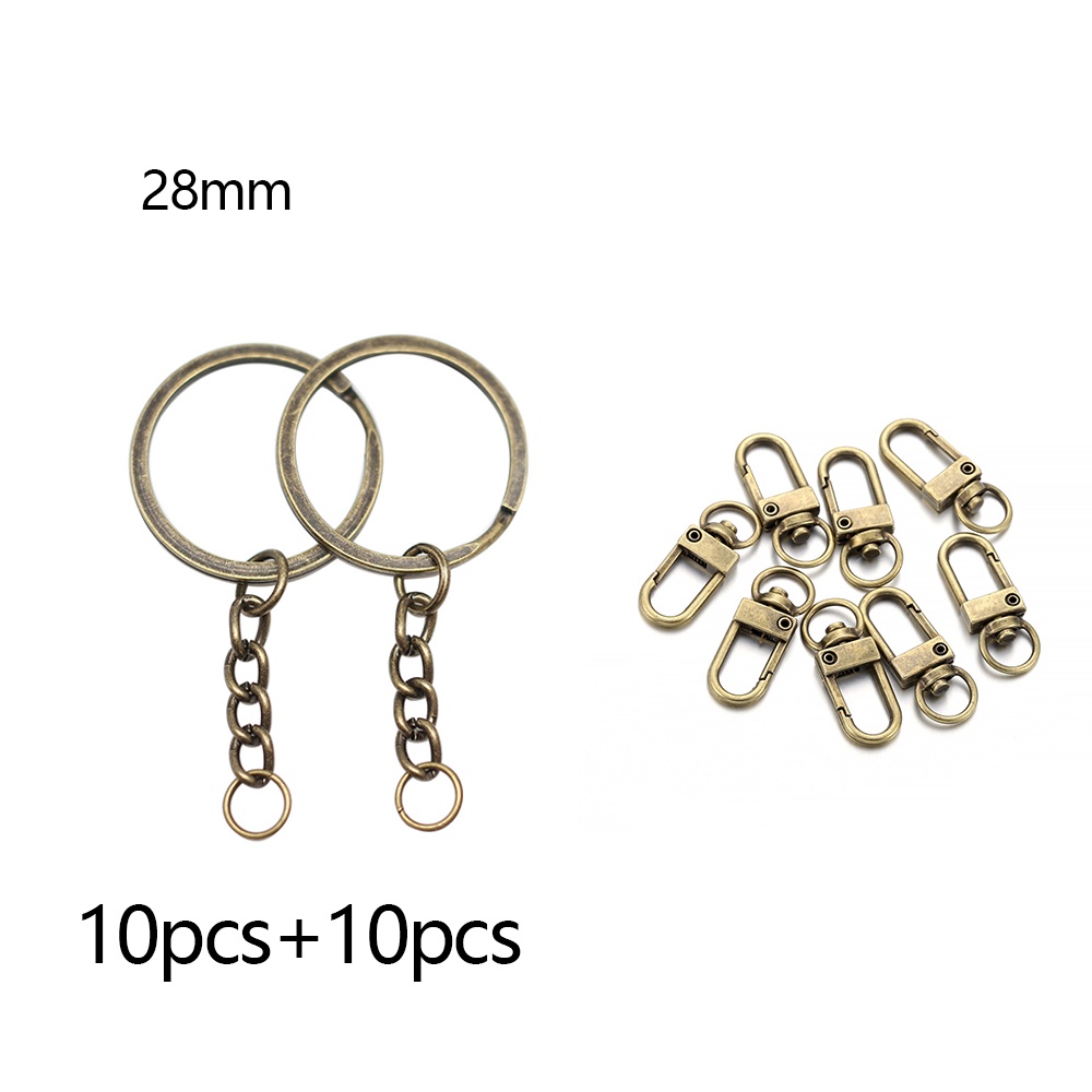 10pcs / Lot Gantungan Kunci 30x60mm Bahan Metal Untuk Membuat Perhiasan Diy