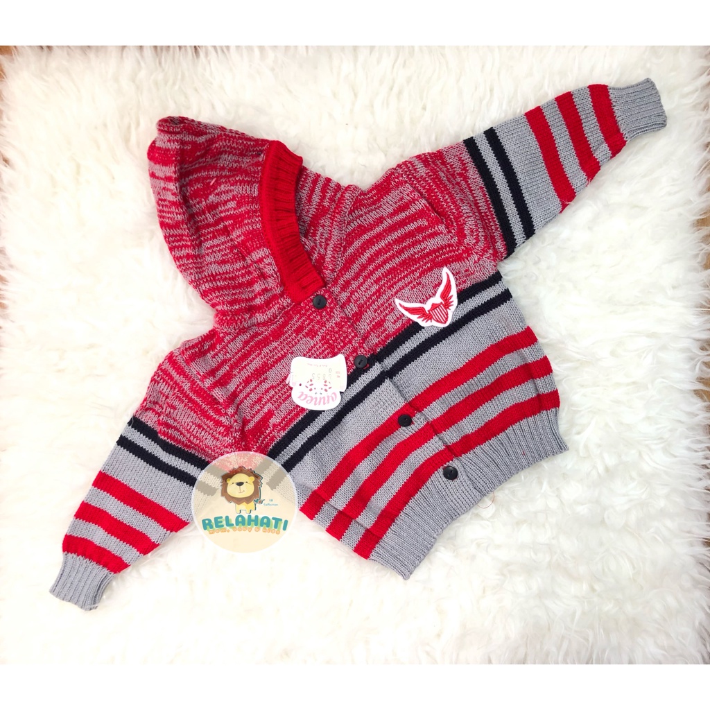 Jaket Bayi Rajut Onnea Warna Topi Laki Perempuan-9
