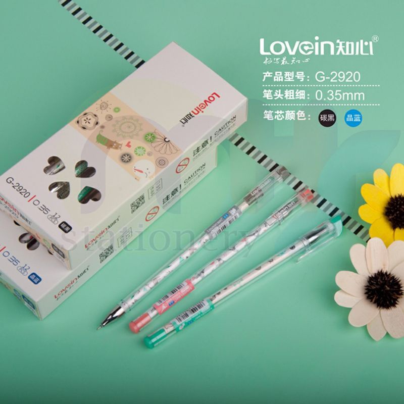 

12+1)Gel Pen / Pulpen / Pena Lovein Zhi Xin / ZHIXIN / KARAKTER / LUCU / FUNCY