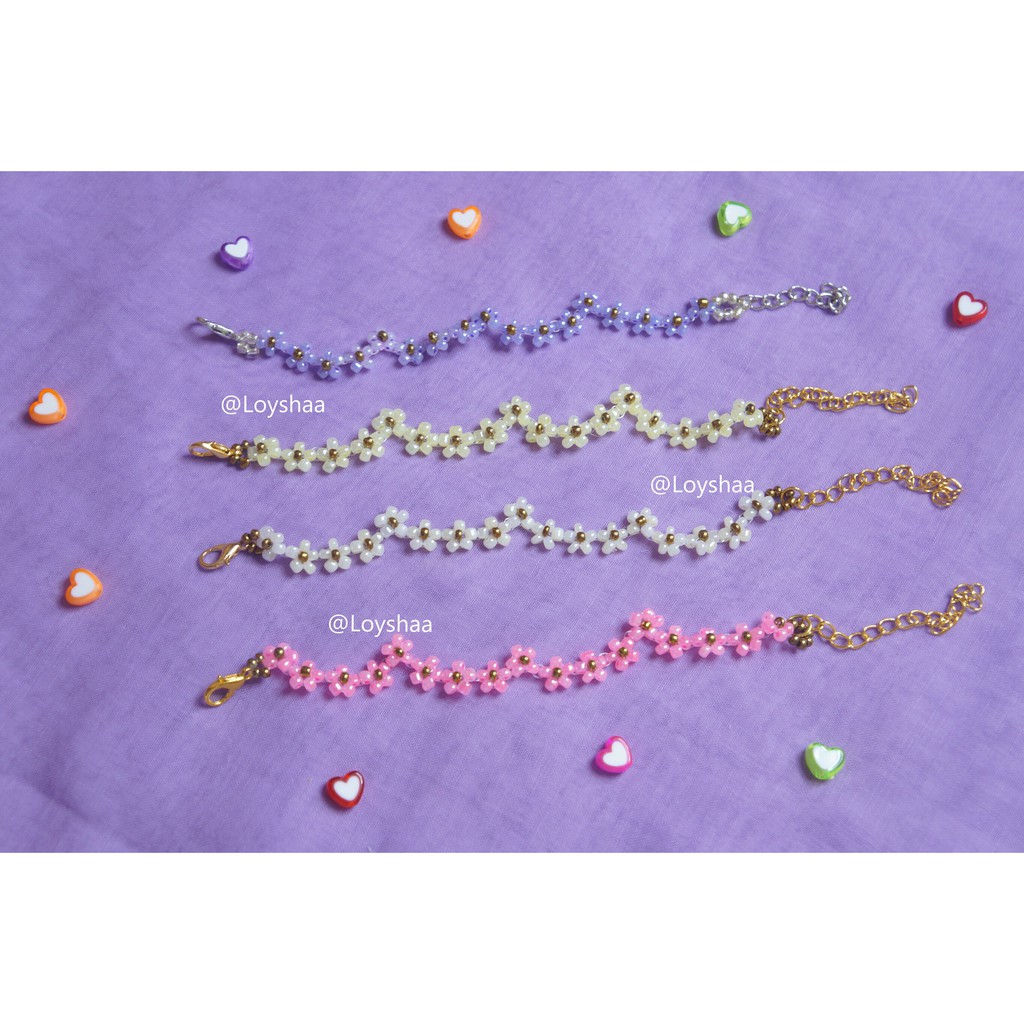 Full Daisy Bracelet (Gelang Bunga, Beads)