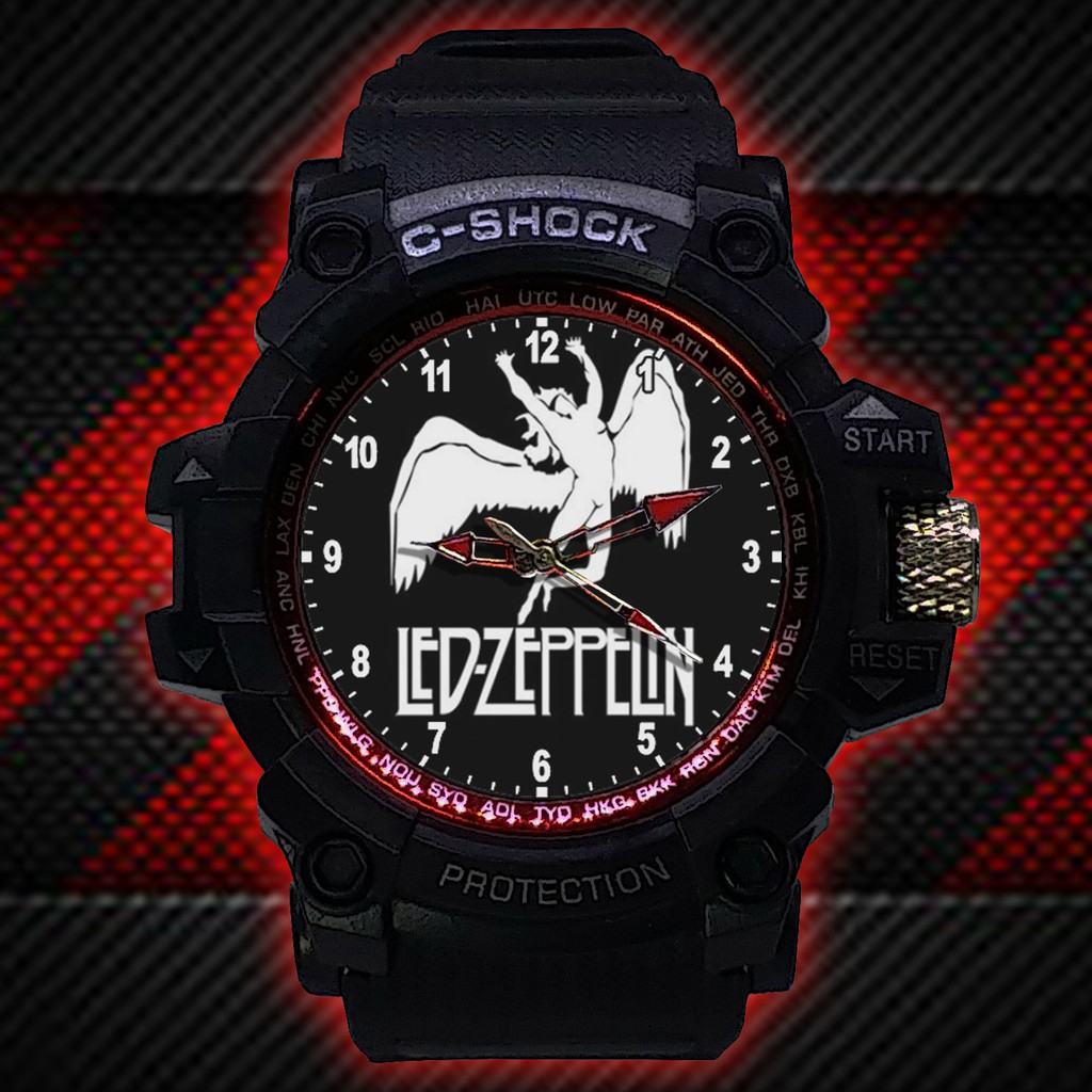 (ISTIMEWA BOSSQUE) JAM TANGAN LED ZEPPELIN  LIST MERAH - EXCLUSIVE 19