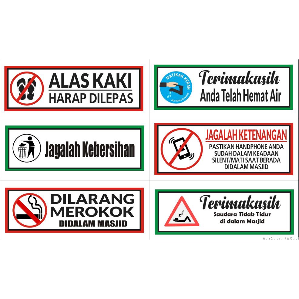 

STIKER/LABEL HIMBAUAN LARANGAN AJAKAN DAN PETUNJUK ARAH