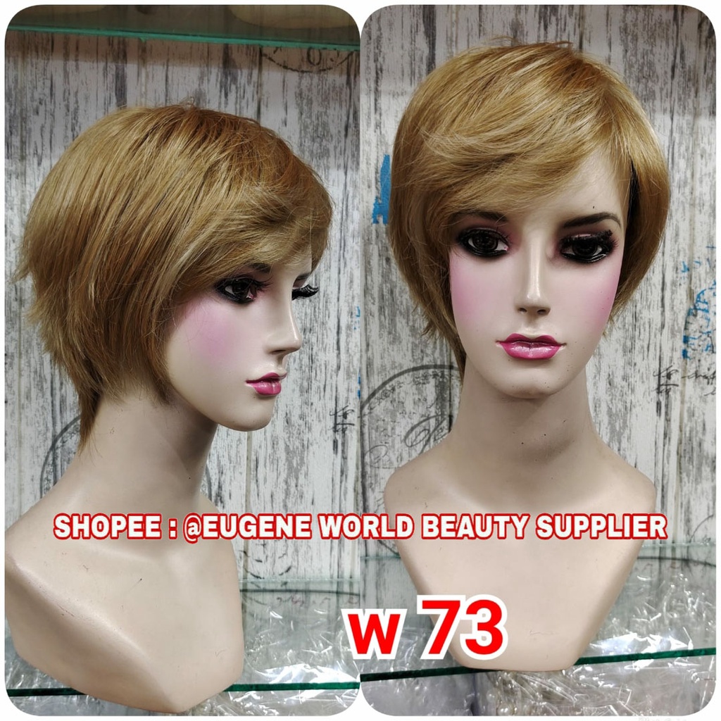 FREE PARTING BISA BEBAS PINDAH UBAH BELAHAN RAMBUT PALSU WIG LAKI LAKI COWO COWOK PRIA PENDEK LURUS 
