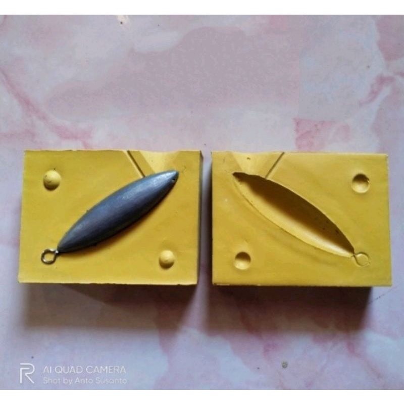Moulding Cetakan Timah Jantung Mancing Dasaran 200gram