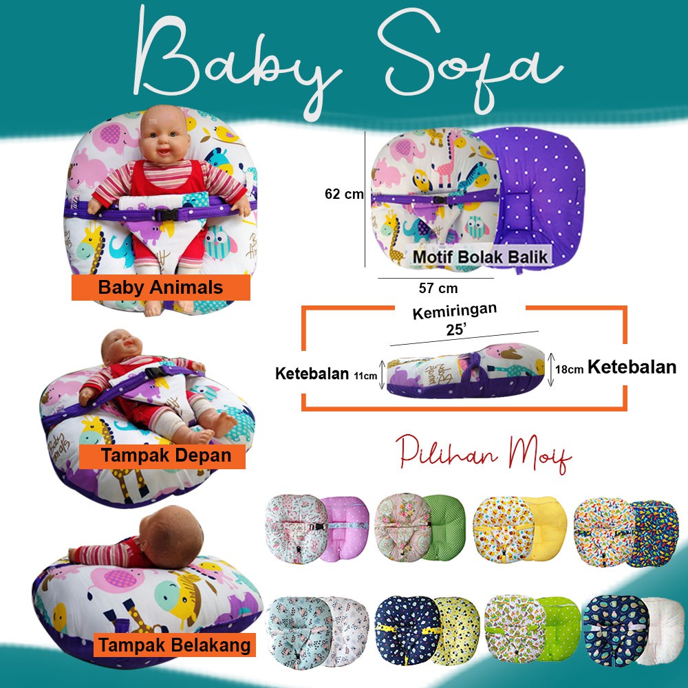Lounger Sofa Bayi alas tidur alas duduk kursi bayi tempat duduk kasur bayi Akachan Shopee