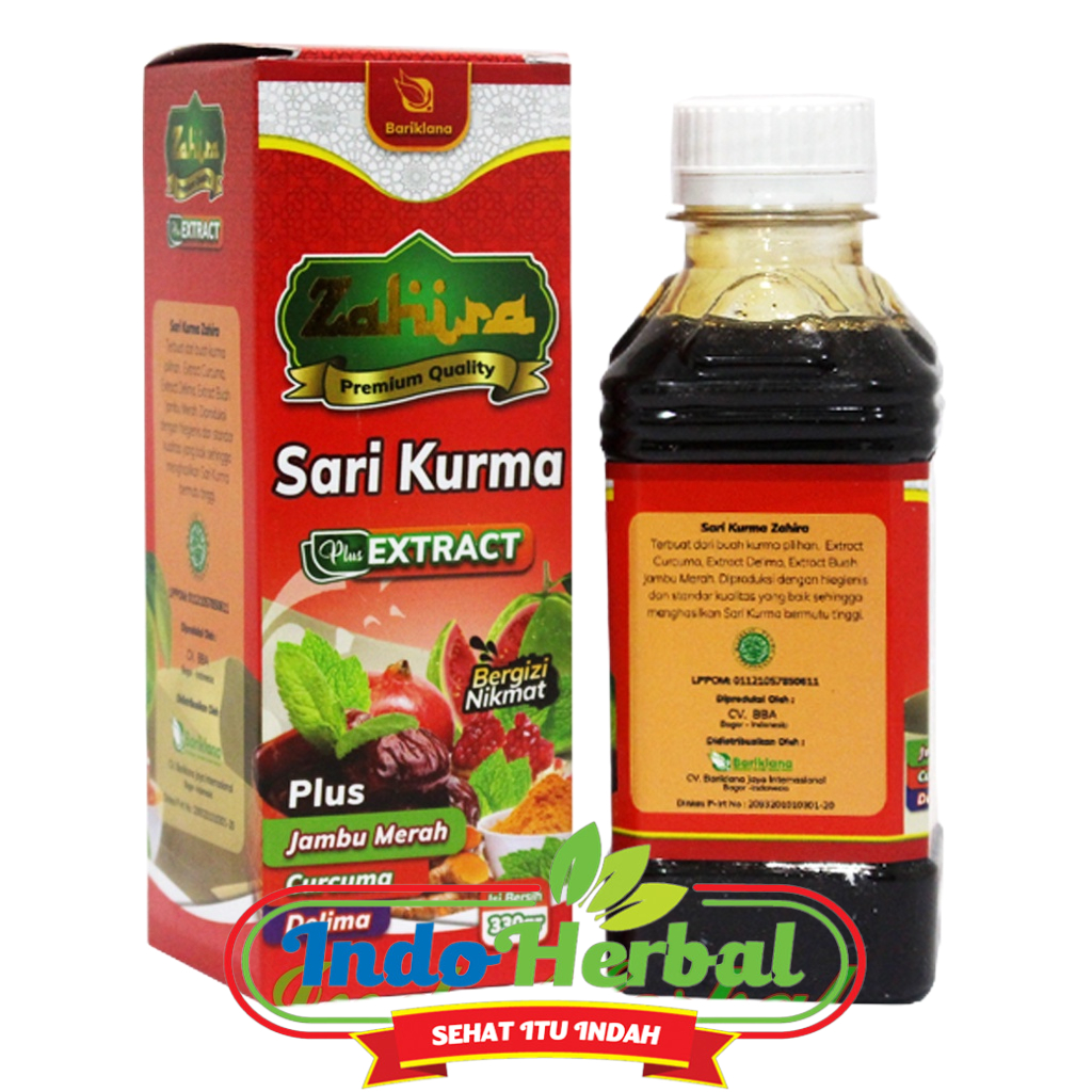 Sari Kurma Zahira Bariklana 330 gr | Plus Extract Jambu Merah , Curcuma , Delima