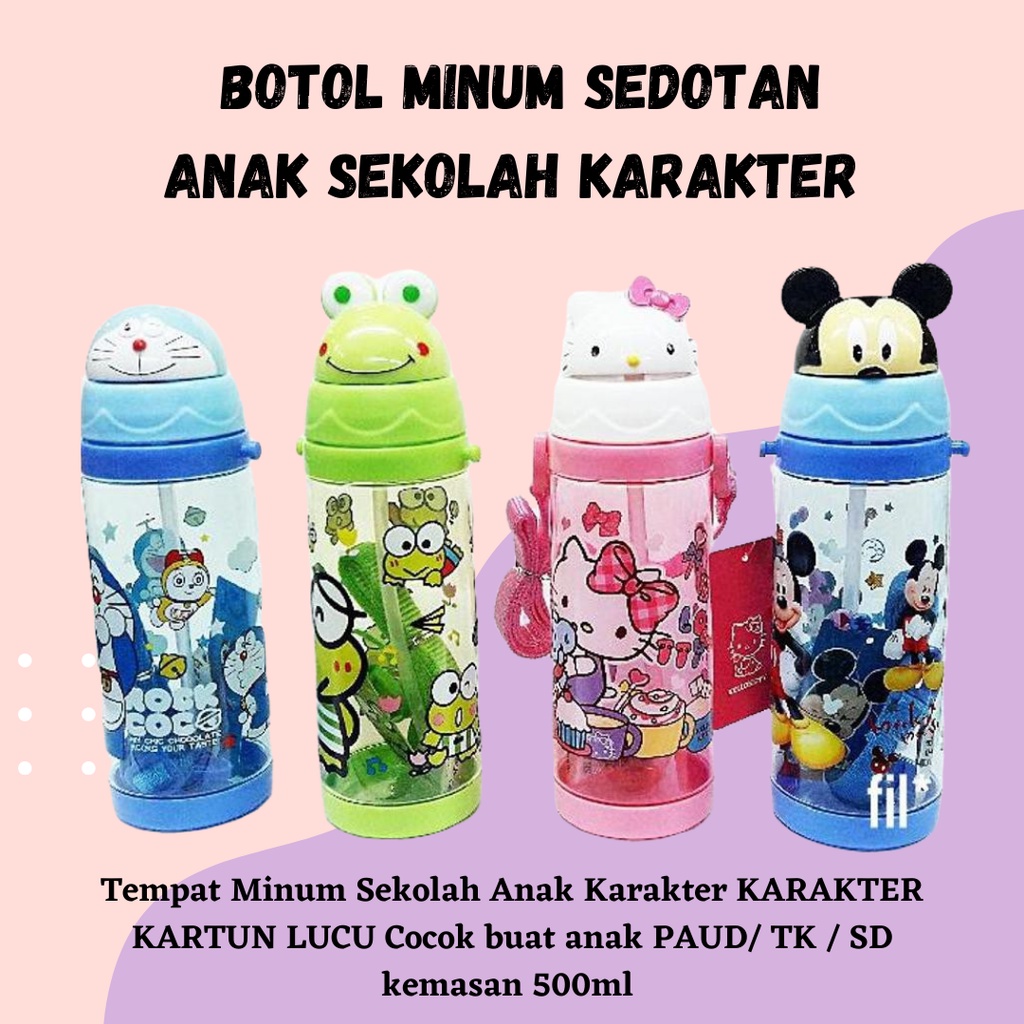 123 STORE BOLEH PILIH MOTIF! Botol Minum Anak Botol Minum Kepala Botol Karakter Kepala (BISA COD)