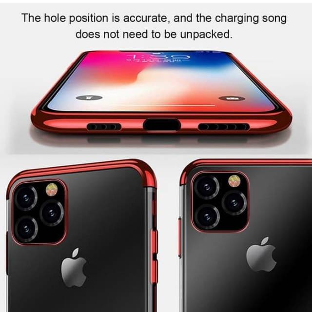 Shining List chrome Tpu soft clear Iphone 11 IPHONE 11 PRO IPHONE 11 PRO MAX Case Casing cover