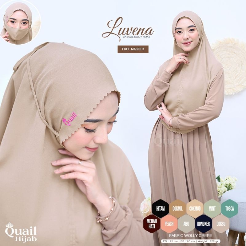 Jilbab Luvena Cutting ori Quail Hijab