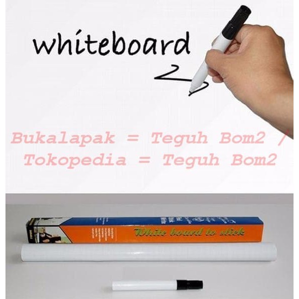 

NEW SALE WHITEBOARD WALL STICKER - STIKER PAPAN TULIS PUTIH 200CM X 45CM