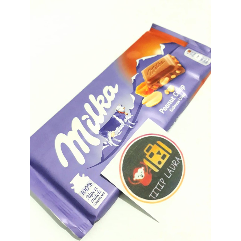 Coklat MILKA Peanut Crips Caramel Chocolate ORIGINAL JERMAN 100gr
