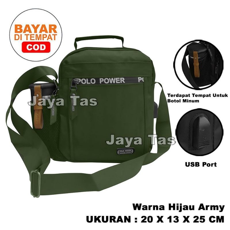 POLO POWER TAS SELEMPANG PRIA POLO POWER TAS POLO POWER TAS PRIA POLO POWER IMPORT USB