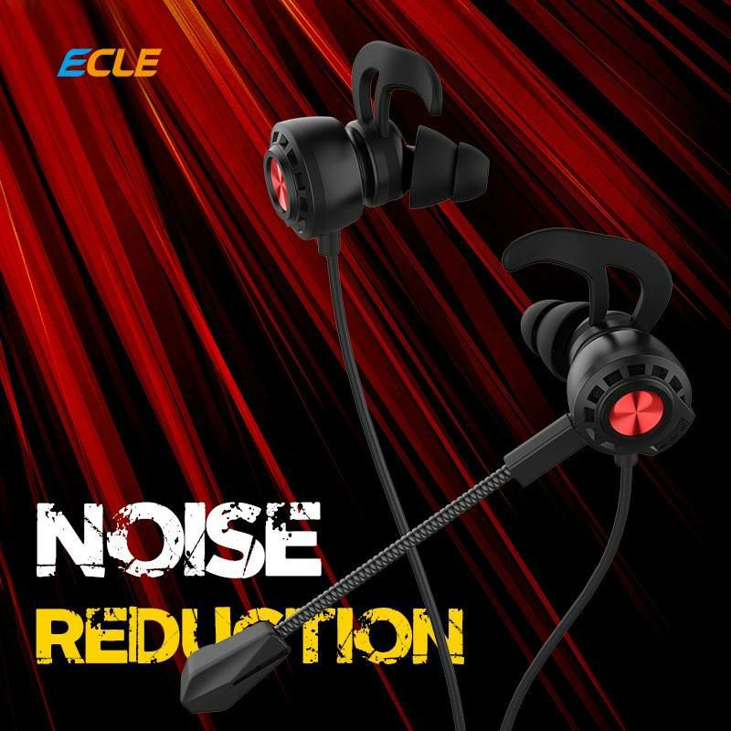 ECLE Wire-controlled in-ear gaming headset 01 black