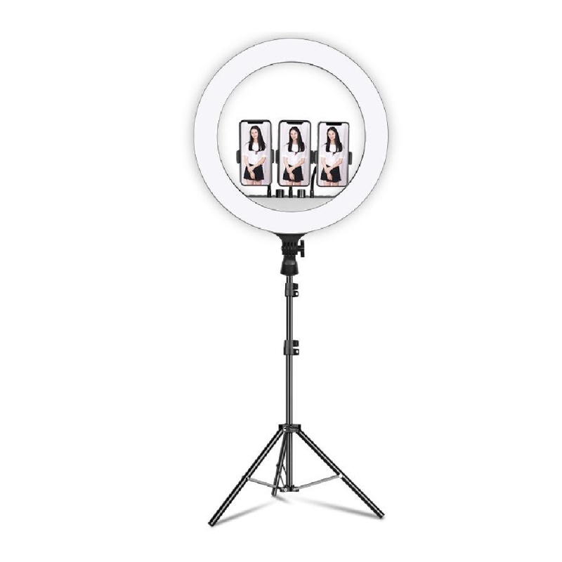 Ringlight 45cm + Light Stand Tripod 2.1 Meter Make Up Live Streaming Ringlight jumbo 45 cm F450 NEW produk