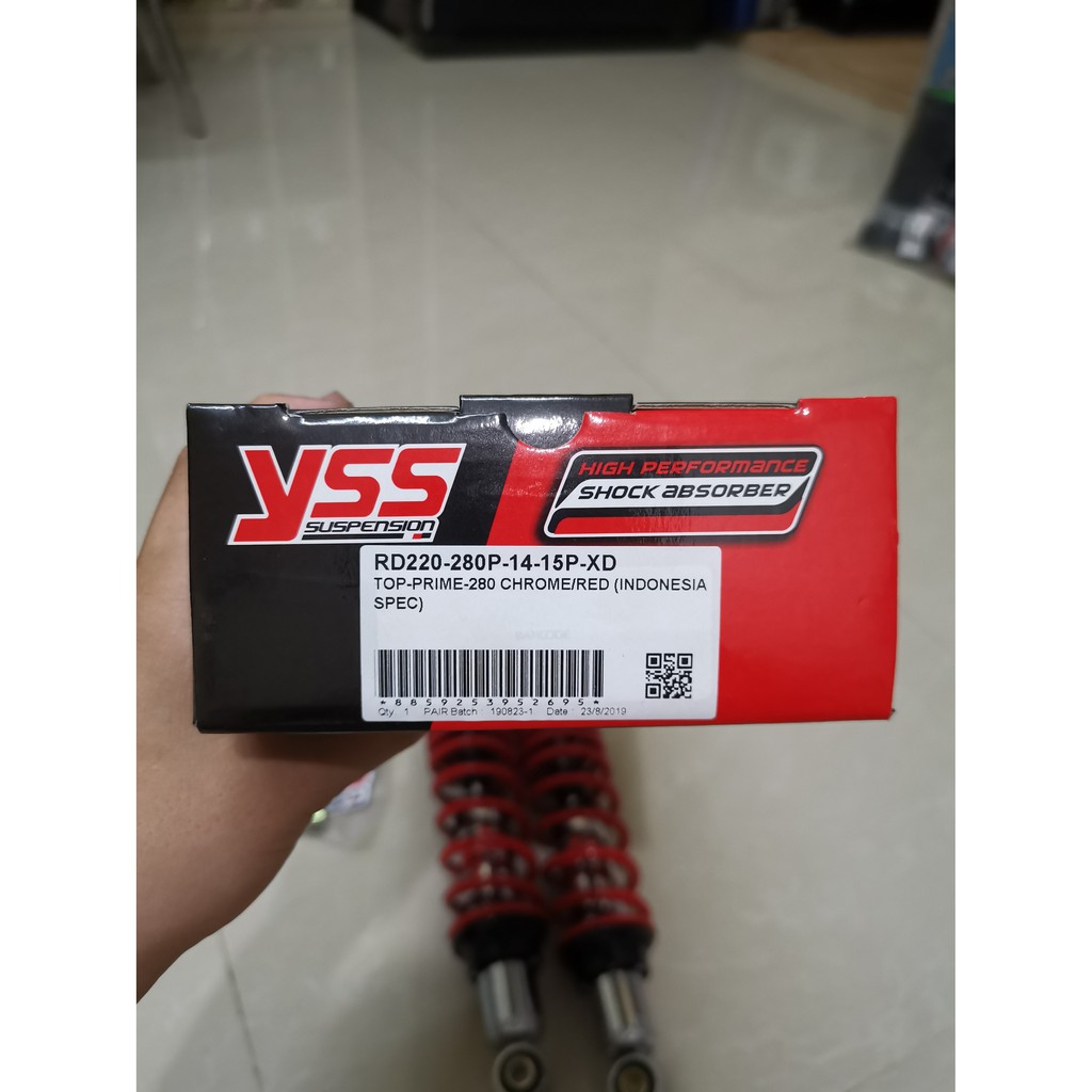 SHOCK BELAKANG YSS TOP PRIME BEBEK YAMAHA VEGA JUPITER FIZR DLL 280 MM