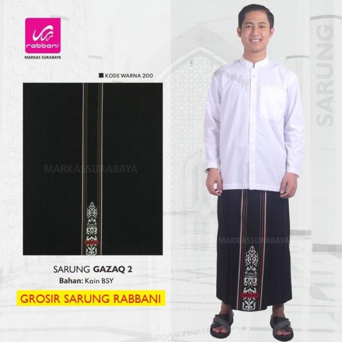 ~~~] Rabbani Sarung Palestine Gazaq 2 Hitam Motif Palestina Terbaru