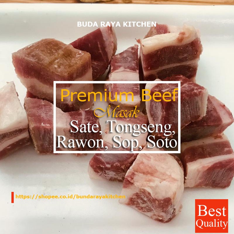 

Premium Beef Tongseng Sapi / Sop / Rawon / Sate Sapi / @1kg / Best ***