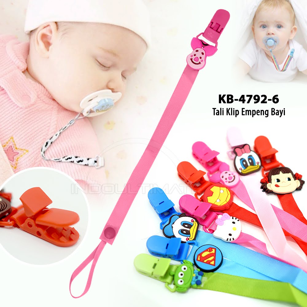 Tali Klip Empeng Dot Tali Klip Penjepit Mainan Karakter Tali Klip Teether Gigitan Mainan KB-4792-6