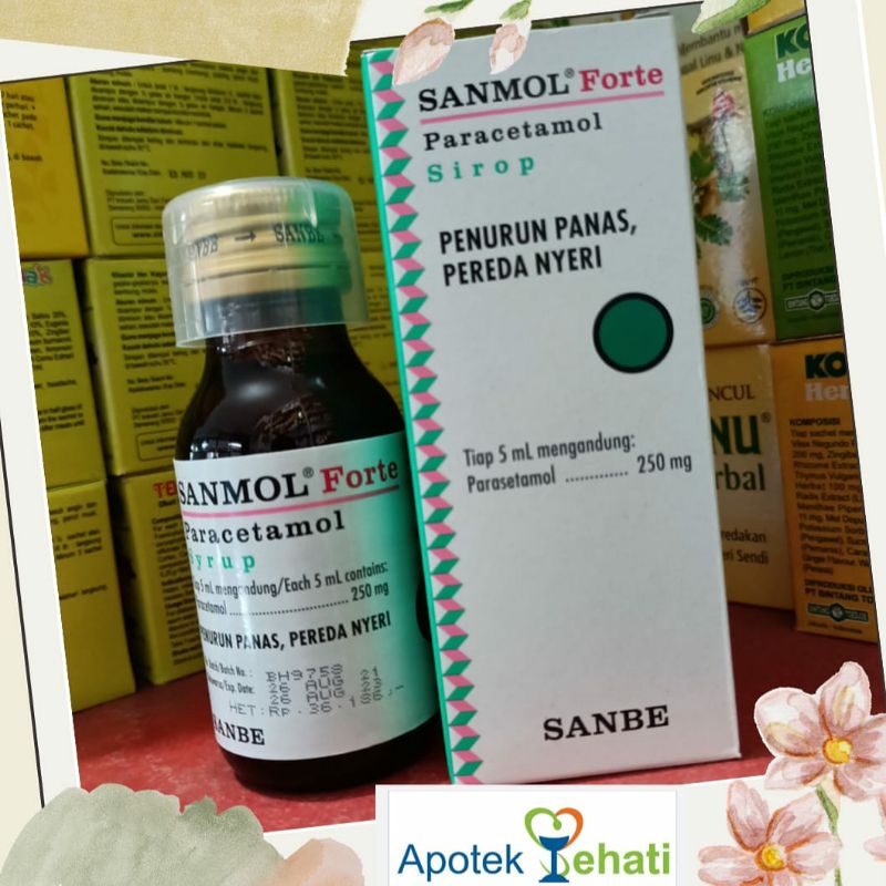 Sanmol Forte Sirup 60 mL Paracetamol 250 mg/5 mL